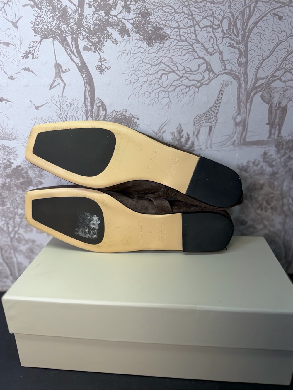 Tony Bianco Bobbi Mary Jane in Espresso Suede square toe ballet flat - Picture 7 of 9